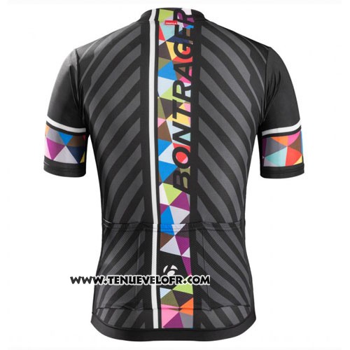 2016 Maillot Ciclismo Trek Bontrager Noir et Rouge Manches Courtes et Cuissard